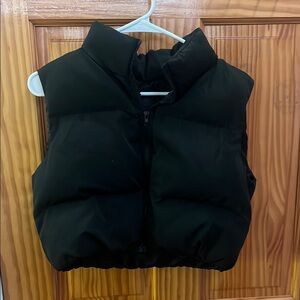 SHEIN Black Quilted Puffer Vest
